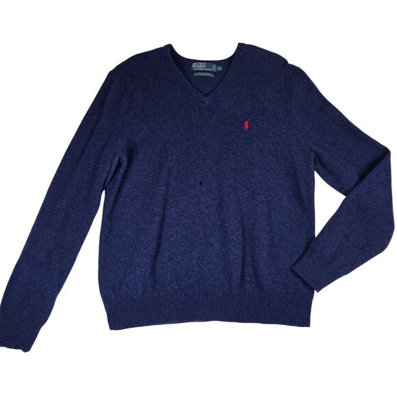 Polo Ralph Lauren Other - Polo Ralph Lauren 100% Lambs Wool Sweater Mens XL Navy 0660